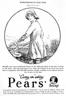 Seife von Pears in einem Werbespot mit einer Landfrau aus dem Jahr 1918