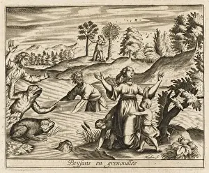 Classical Mythological Art Drucke: Peasants into Frogs