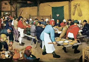 Breugel Drucke: Das Hochzeit der Bauern