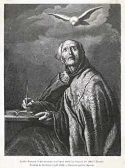 Catholic Saints Paintings Drucke: Pedro De Alcantara