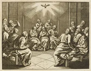Drucke von Der Heilige Geist kommt im Form eines Taubens herab, zu Wunder der Jünger Verwandte Bilder Drucke: Pfingsten : die Taube