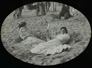 Historical Beach Scenes Drucke: People on the beach