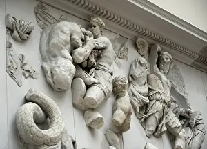 Ancient Greek Sculpture Drucke: Pergamon Altar. Aether and Uranus