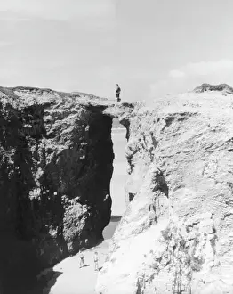 Geologisch Drucke: Felsenarch von Perranporth