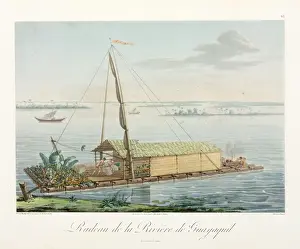 Alexander Von Humboldt Artwork Drucke: Peruvian style raft