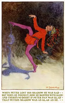 Peter Pan Illustrations Drucke: When Peter lost his shadow