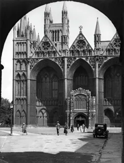 West Front Of A Cathedral Drucke: Peterborough Cathedral