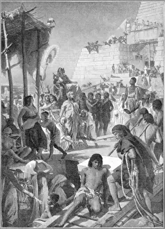 Old Kingdom Egyptian Art Drucke: Pharaoh Views Pyramids