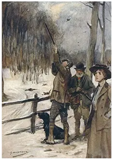 Vogelschießen mit Pfeifenvögeln im modernen Stil
