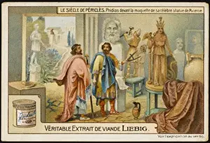 Ancient Greek Sculptures Drucke: Phidias at Work (Liebig)