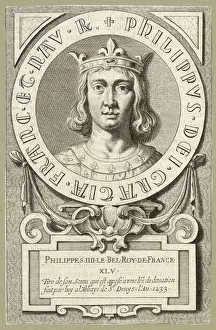Drucke von Philippe IV Le Bel König von Frankreich war ein rücksichtsloser und ambitionierter Herrscher der unter anderem die Templer verfolgte und in Avignon Papste installierte Lizenzgebühren Drucke: Philipp V Glücklich