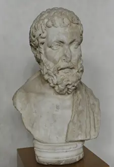 Philosophenbüste aus Marmor aus der Zeit des Römischen Reiches im 1.Jhdt in Samaria