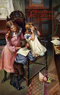 Raphael Tuck Postcard Collection Drucke: Phoning Santa