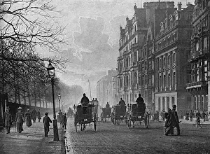 Historic London Street Scene Drucke: Piccadilly 1895