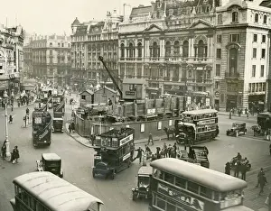 Eros Statue London Drucke: Piccadilly Circus 1928
