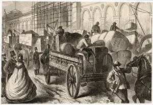 Horse Drawn Vehicle Images Drucke: Pickfords Dray 1862