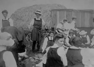 Physical Education History Drucke: Picnic by haystack