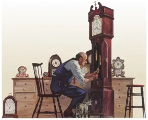 Uhrmacher am Werk Datum: 1948
