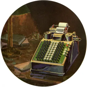 Vintage Office Equipment Drucke: Early Adding Machine Date: 1930