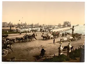 Coloured Photographs England Drucke: The pier, Lowestoft, England