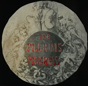 Lantern Slide Circa 1900 Drucke: The Pilgrims Progress