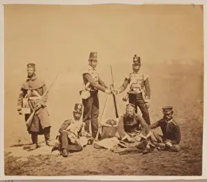 Crimean War Portraits Drucke: Piling arms