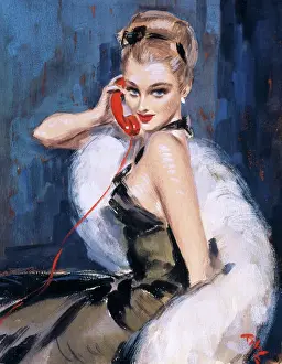 Ein Pin-up auf dem Telefon von David Wright
