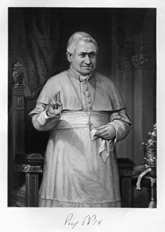 Historical Figure Prints Drucke: Pius Ix, Blessing