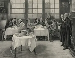 Courtroom Scene Drucke: The plaintiff and the defendant