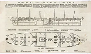 Brunel Drucke: Entwurf der Schifffahrtsschiff SS Großbritannien