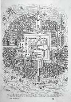 Drucke von Der Plan von Tenochtitlán von Cortés Mexiko-Stadt Drucke: Plan von Tenochtitlán
