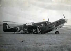 Salisbury Drucke: Flugzeugabsturz bei der RAF Sarum in Salisburu im Wiltschir