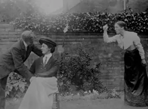 Physical Education History Drucke: Play acting in garden