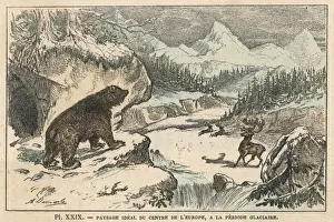 Historical World Map Drucke: Pleistocene L scape