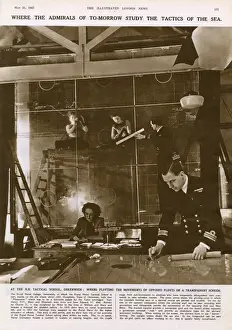 Greenwich London England Drucke: Plotting room at the Royal Naval tactical school, Greenwich