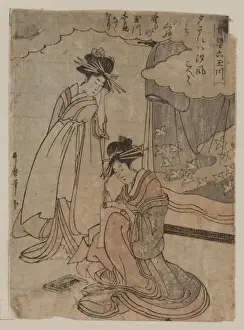 Woodcut Prints Japan Drucke: Plovers