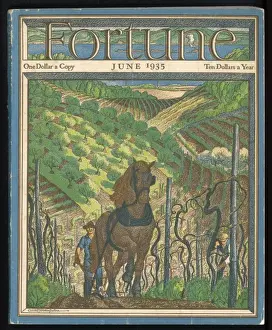 American Rural Landscape Drucke: Plowing, USA