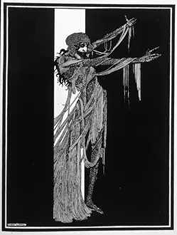 Drucke von DER STURZ DES HAUSES USHER Doch dann stand ohne jene Türen die hohe und verhüllte Gestalt der Lady Madeline von Usher Edgar Allan Poe Drucke: Edgar Allan Poe / Der Fall des Hauses Usher