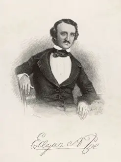 Edgar Allan Poe Drucke: Poe (Hollyer)