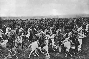 Drucke von Polen als militärische Macht: Reiterschutztruppen, Panzer und Infanterie (Teil einer Verbreitung im Illustrated London News) Polen Drucke: Deutsches Kavallerie im Beginn des Zweiten Weltkriegs