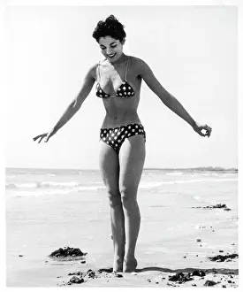 Polkadot-Bikini der Fünfzigerjahr