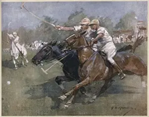 Equestrian Sports Images Drucke: During a Polo Match