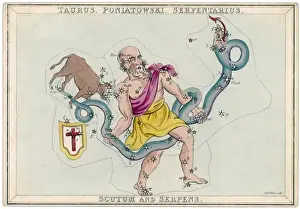 18th Century Astronomy Drucke: Poniatowski Star Map