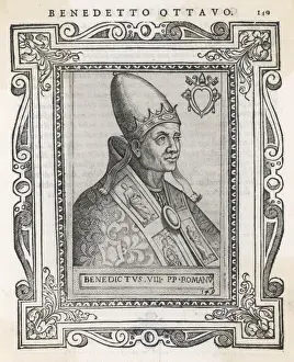 Medieval Popes Drucke: Pope Benedictus VIII