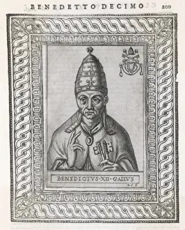 Historical Pope Images Drucke: Pope Benedictus XII
