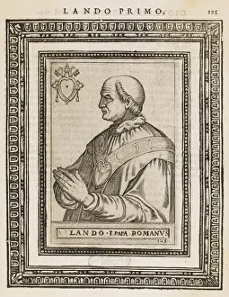 Early Christian Leaders Drucke: POPE LANDO