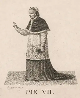 Gerahmter Druck : Papst Pius VII Gerahmter Druck : Papst Pius VII