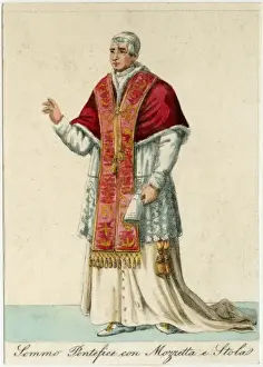 Historical Pope Images Drucke: Pope Wearing Mozzetta