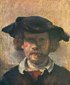 Drucke von REMBRANDT VAN RIJN Niederländischer Maler und Radierer in mittleren Jahren, in einem Selbstporträt, 1652-4 Datum: 1606 - 1669 Rembrandt Drucke: REMBRANDT / LIZ 1906 Selbstporträt