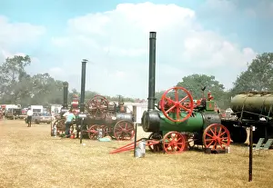Steam Engine Transportation Drucke: portable engines